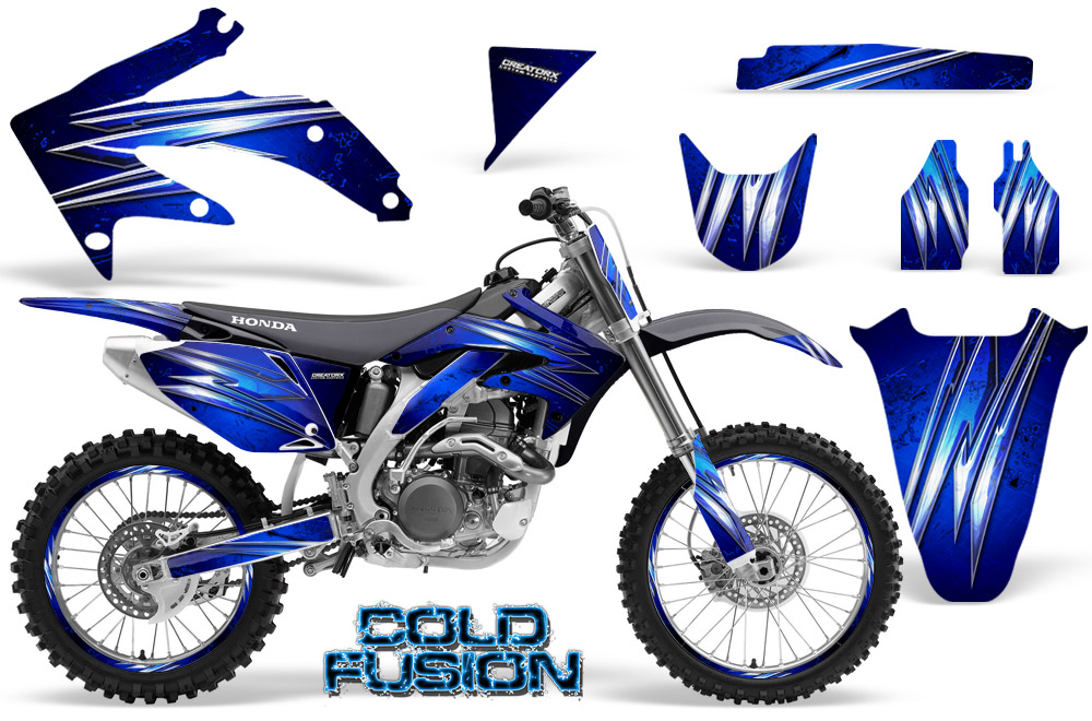 Honda CRF 450R 05-08 Graphics Kit Cold Fusion Blue NP Rims